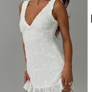 Princess Polly White Lace Sleeveless Dress